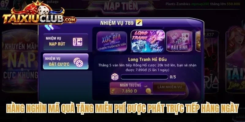 Hàng nghìn mã quà tặng miễn phí được phát trực tiếp hàng ngày