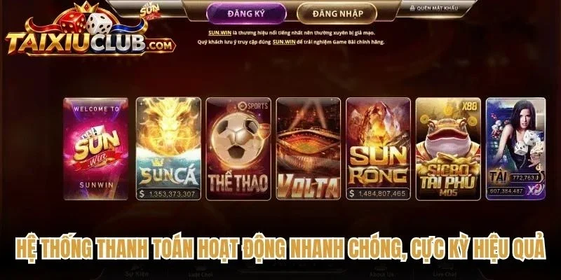 Hệ thống thanh toán hoạt động nhanh chóng, cực kỳ hiệu quả