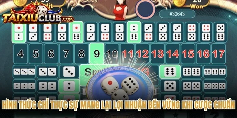 Hình thức chỉ thực sự mang lại lợi nhuận bền vững khi cược chuẩn