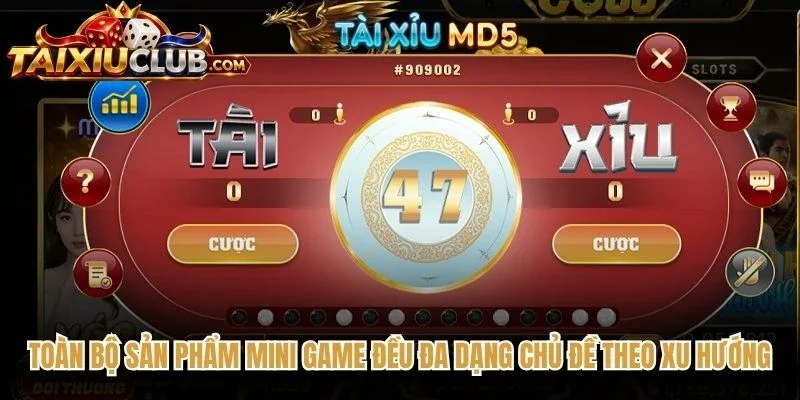 Toàn bộ sản phẩm mini game đều đa dạng chủ đề theo xu hướng