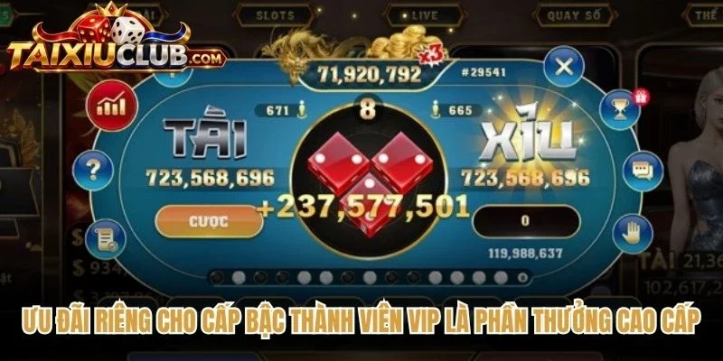 Ưu đãi riêng cho cấp bậc thành viên VIP là phần thưởng cao cấp